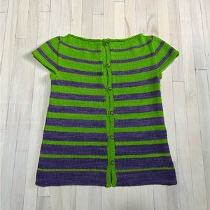 Handknit Short sleeved sweater Size 10